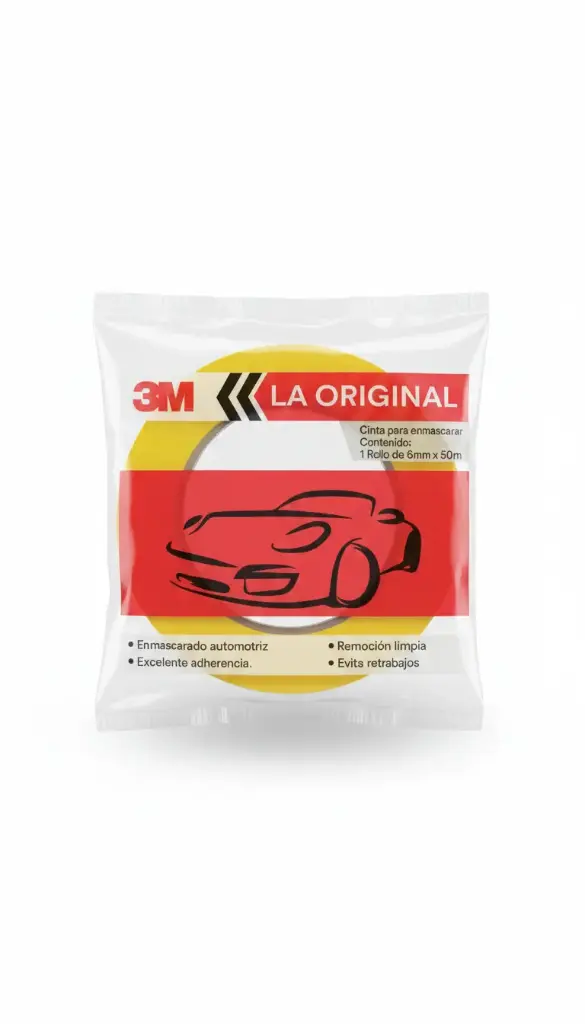 CINTA AUTO TAPE 1/4" AMARILLA 3M