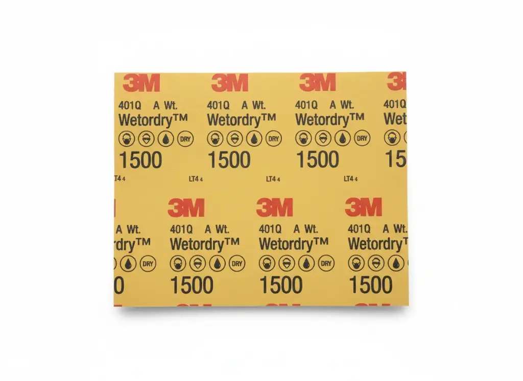 LIJA DE AGUA AMARILLA 3M #1500