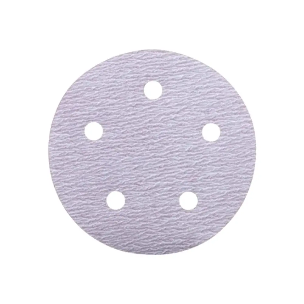 DISCO ORBITAL VELCRO PREMIER RED 5"X5 HUECOS #180 CARBORUNDUM