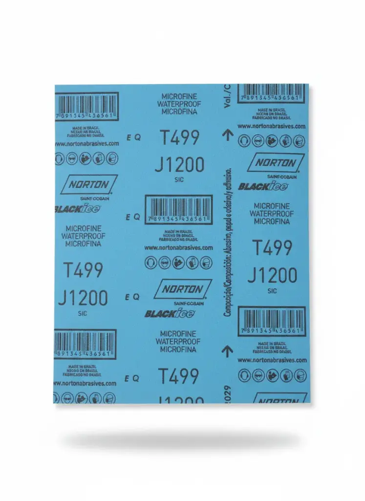 LIJA AZUL MICROFINA T499 230X280  #1200 (77696093850) NORTON