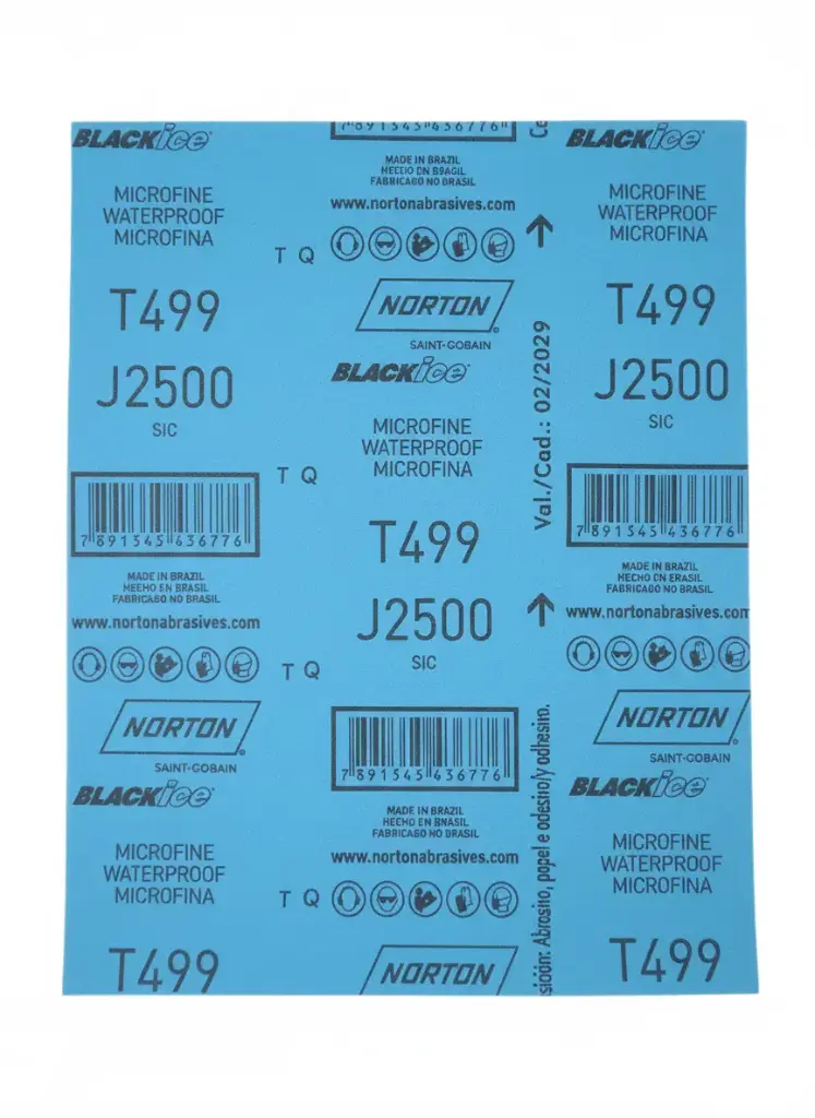 LIJA AZUL MICROFINA T499 230X280 #2500 (77696093853) NORTON