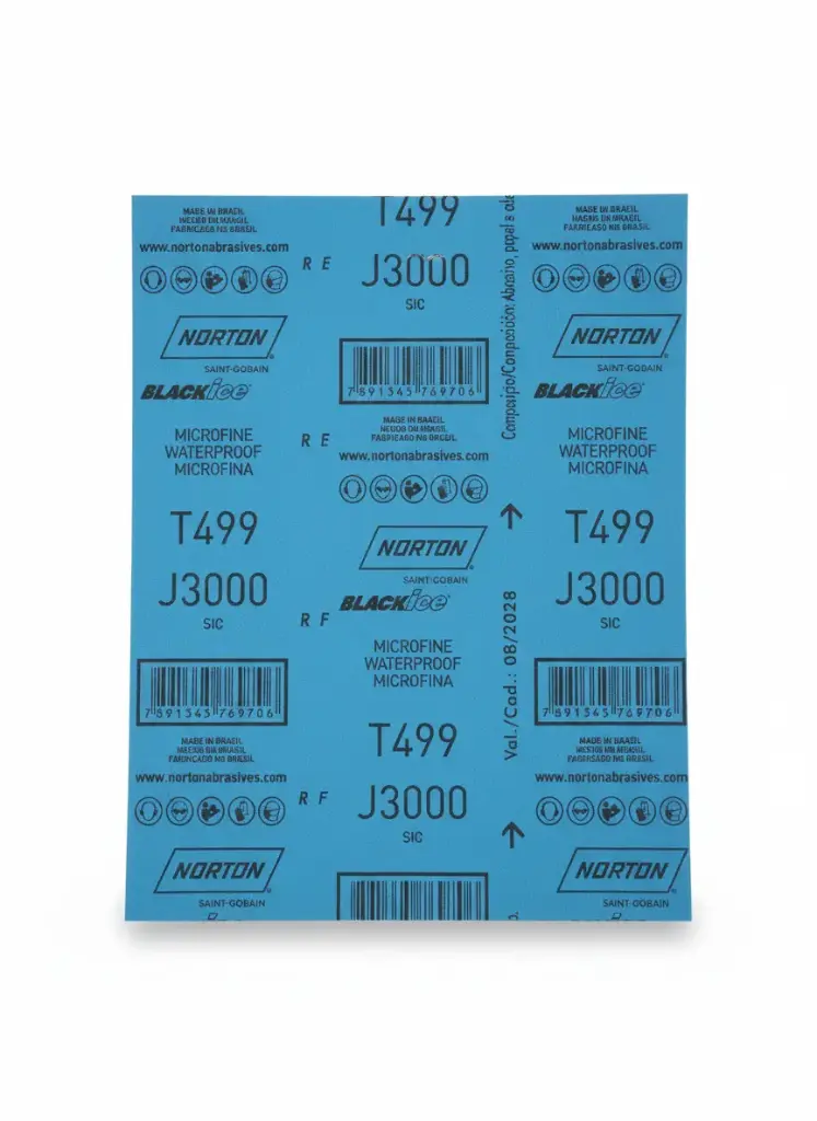 LIJA AZUL MICROFINA 230X280 #3000 (66254422411) NORTON