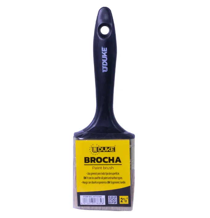 BROCHA MANGO NEGRO 2 1/2" CERDA NATURAL UDUKE ( HT70149)