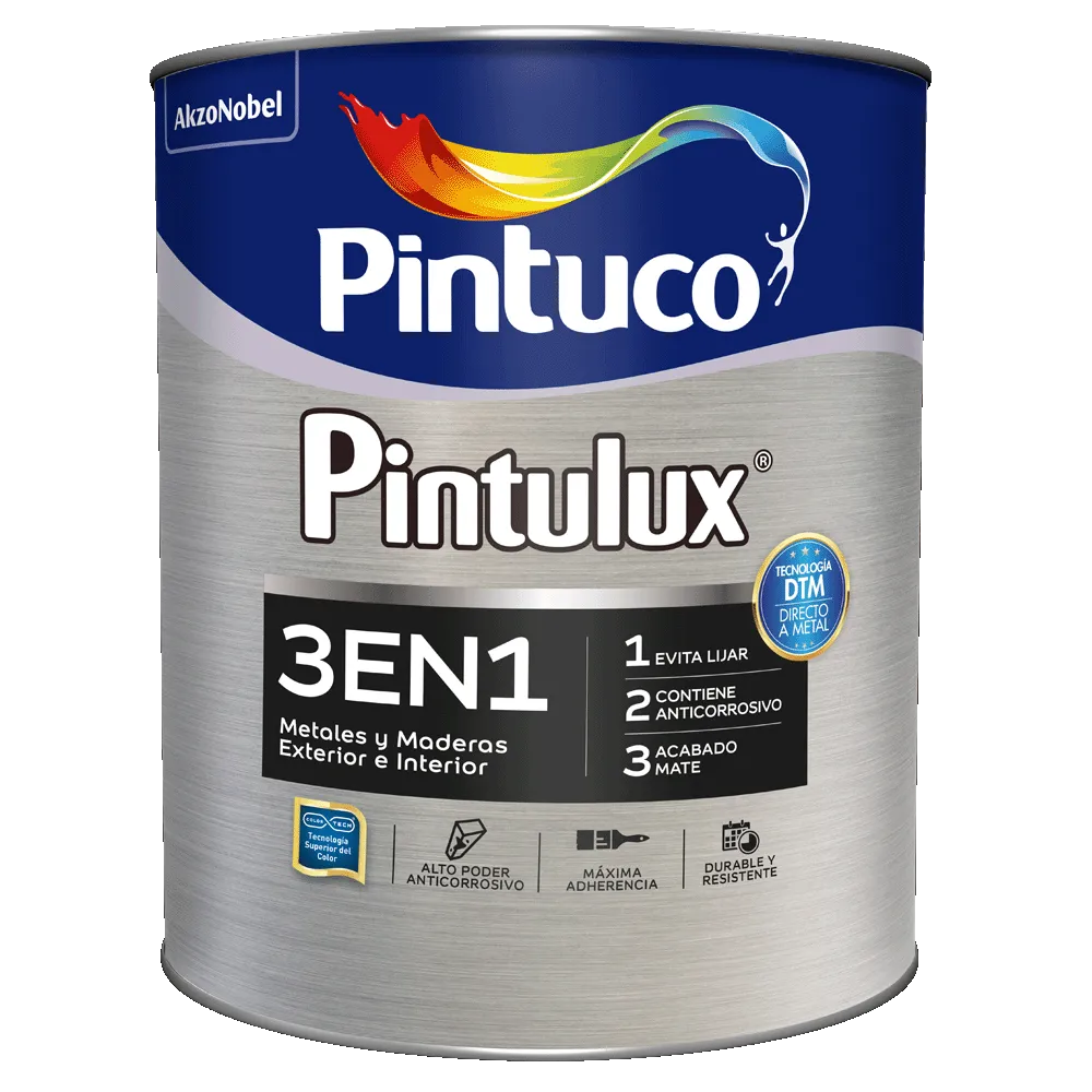 ESMALTE PINTULUX 3EN1 BLANCO T-11 PINTUCO 1/4 GALON (10335125) (5891950)