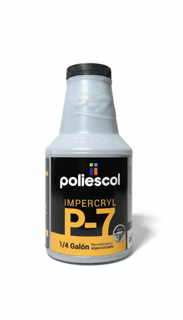 IMPERMEABILIZANTE IMPERCRYL P-7 GRIS  POLIESCOL 1/4 GALON