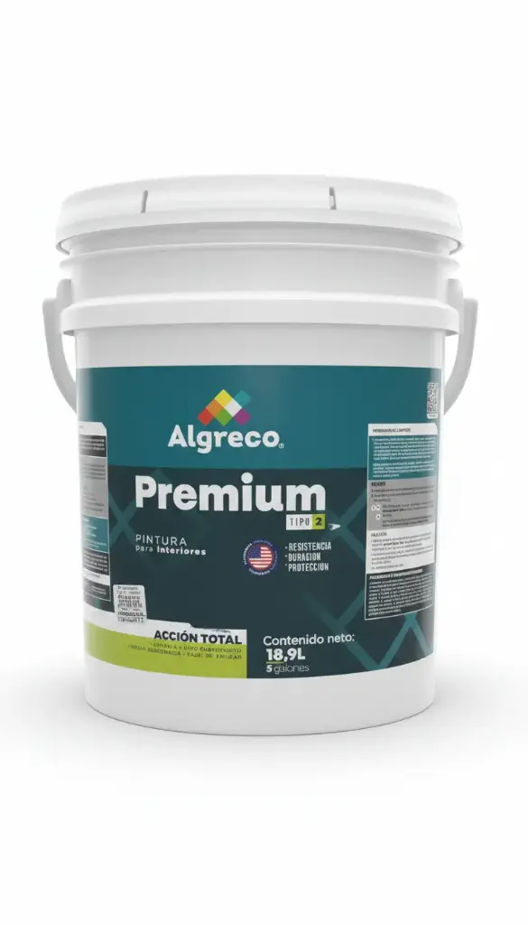 VINILO PREMIUM INTERIOR ACCION TOTAL TIPO 2 BLANCO ALGRECO CUÑETE (90400105)