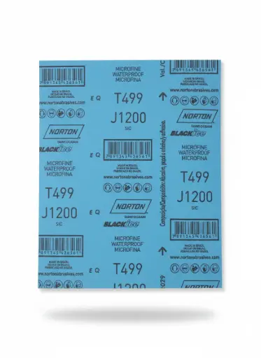 [7891345436561] LIJA AZUL MICROFINA T499 230X280  #1200 (77696093850) NORTON