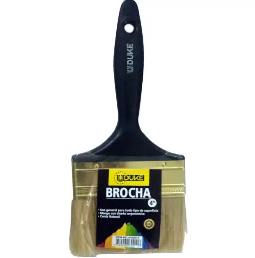 [6973653178331] BROCHA MANGO NEGRO 4" CERDA NATURAL UDUKE (HT60011)