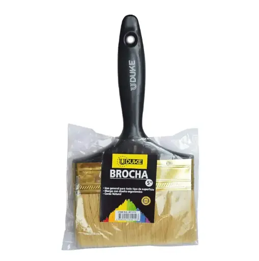 [6973653178225] BROCHA MANGO NEGRO 5" CERDA NATURAL UDUKE (HT1273)