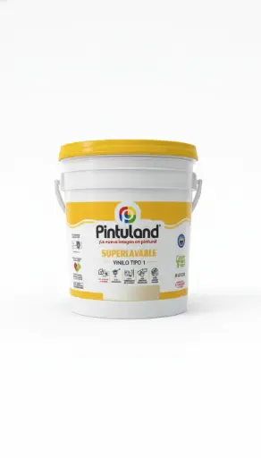 [7707031404830] VINILO SUPERLAVABLE TIPO 1 BLANCO ALMENDRA PINTULAND CUBETA 50720033