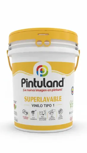 [7707031404458] VINILO SUPERLAVABLE TIPO 1 BLANCO ARENA PINTULAND CUÑETE 50710048